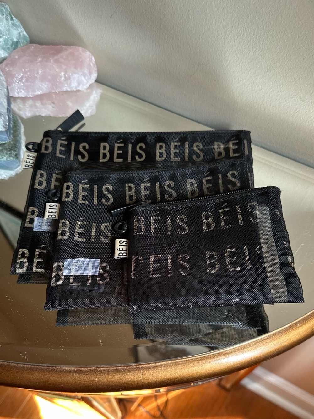 BEIS Mesh Trio Travel Pouches